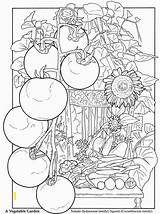 Coloring Pages Printable Garden Adult Color Adults Sheets Book Books Colouring Vegetable Food Dover Publications Drink Cooking Colorful Kleuren Voor sketch template