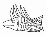 Fish Lion Coloring Pages Lionfish Coloringcrew Tropical Library Clipart sketch template