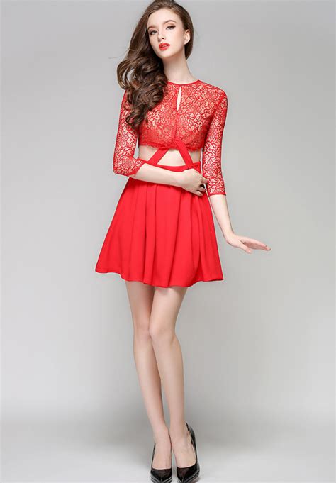 stylish elegant goddess sexy dress red sp1836 [sp1836] 18 50 yuki