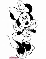 Minnie Mouse Coloring Pages Cute Disneyclips Disney Clip Mickey Looking Cartoon Gif Mini Misc 1263 Funstuff sketch template