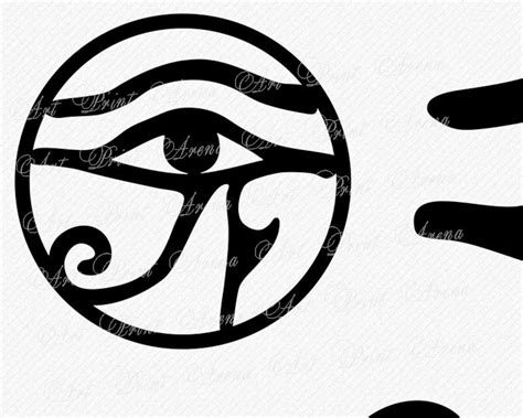 Eye Of Horus Svg Dxf Png Eps Egyptian Symbol Wadjet All Seeing Etsy