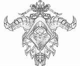 Demon Hunter Diablo Coloring Pages Printable Crest Diablo3 sketch template