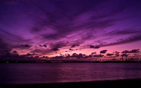 purple dusk hd wallpaper