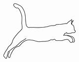 Cat Clipart Outline Jumping Drawing Clip Clipartmag Getdrawings sketch template
