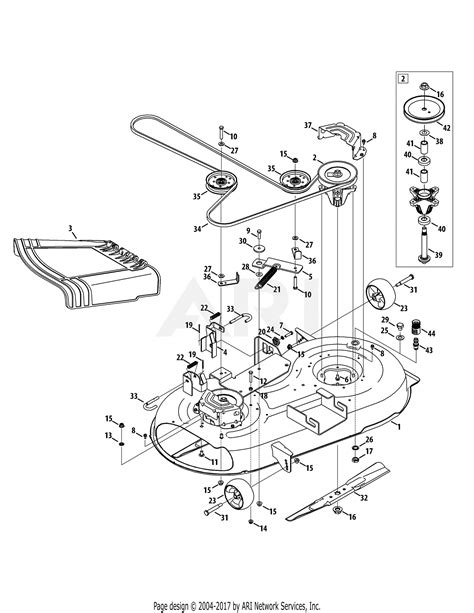 troy bilt wfacs colt xp  parts diagram  mower deck