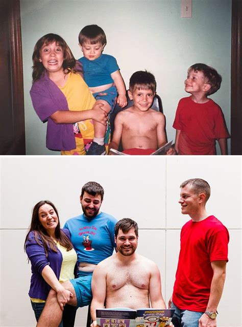 siblings  hilariously recreated  childhood  childhood  funny family