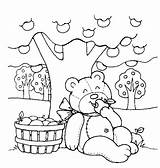 Bear Teddy Picnic Coloring Pages Bears Printable Les Kids Blanket Thème Print Apple Préscolaire Coloriage Enfants Pour Pomme Colour Getdrawings sketch template