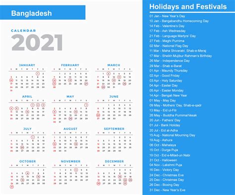 bangladesh holidays 2021 and observances 2021
