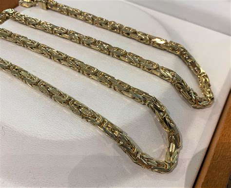 prachtige gouden ketting byzantijnse konings schakel  kleen edelmetalen
