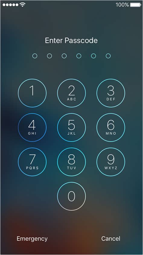 ios touch id      pin pad number pad pop    tap enter password