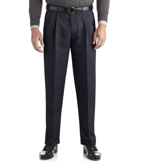george regular mens pleated cuffed microfiber dress pant  adjustable waistband walmartcom