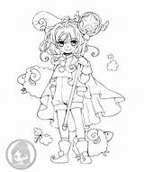 Yampuff Captor Card Chibi Lineart Sheep Personnage Cardcaptor Coloriages さくら sketch template