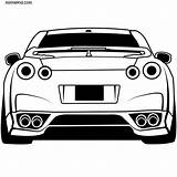 Gtr Nissan R35 sketch template