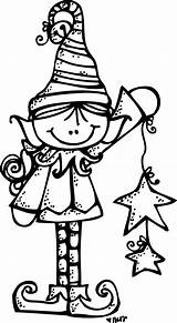 Elf Christmas Clipart Elves Melonheadz Outline Coloring Girl Santa Duende Drawing Pages Clip Navidad Cute Ornaments Dibujos Winter Cliparts Train sketch template