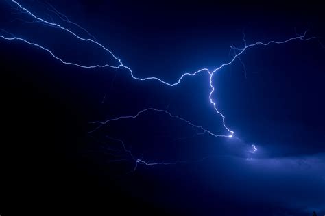 lightning blue thunder  storm  hd wallpaper