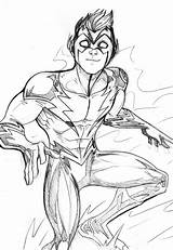 Flash Coloring Pages Kid Running Printable Drawing Dc Book Comics Comic Superhero Zoom Reverse Color Sketch Print Lucianovecchio Deviantart Popular sketch template