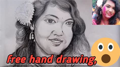 pencil sketch tutorial real life portrait drawing youtube