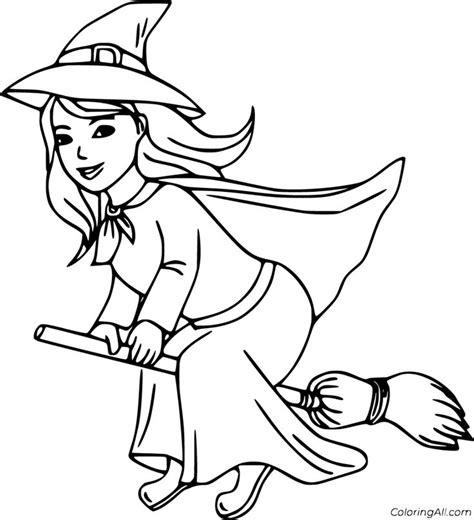 printable witch coloring pages  vector format easy  print