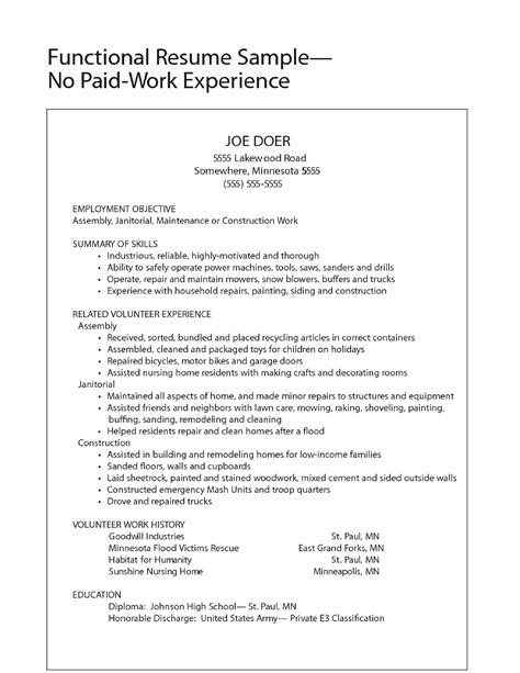 write  working experience  resume coverletterpedia