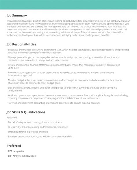 job description samples examples livecareer content manager job