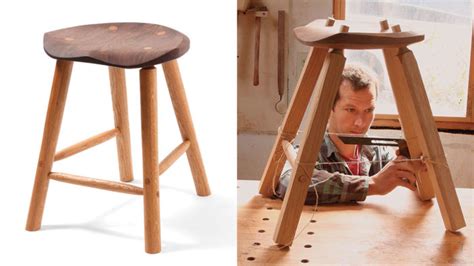 plans build  simple stool fine woodworking