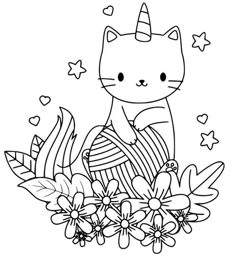 unicorn cat crayola coloring page  printable coloring pages  kids