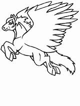 Pegasus Coloring Pages Fantasy Print Advertisement Book Flight sketch template
