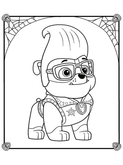 rubble paw patrol coloring page coloring pictures