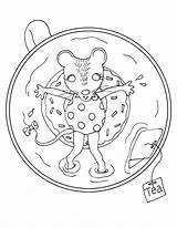 Coloring Stamps Mice Hedgehogs Mouse House sketch template