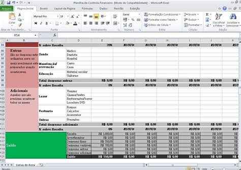 Planilha Excel Controle Financeiro Finanças Pessoais R 2 00 Em