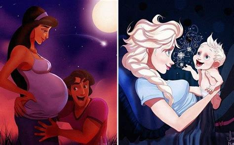 an artist recreated 7 disney princesses as moms the