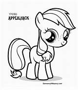 Coloring Little Pony Applejack Book Pages Play sketch template