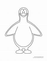 Penguin Coloring Pages Template Penguins Clipart Crafts Timvandevall sketch template