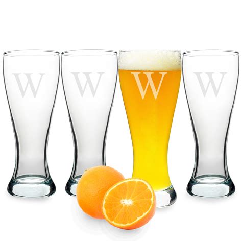 Personalized Pilsner Glasses Set Of 4 Overstock Shopping Big