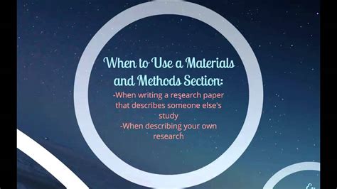 write materials  methods  research paper  varios