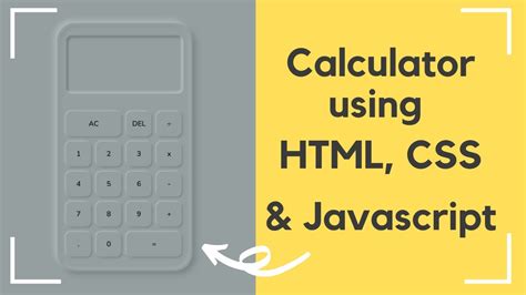 creating  calculator  html css js css tutorial basic javascript tutorial youtube
