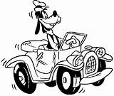 Car Goofy Coloring Driving Pages His Driver Dog Color Netart Taxi Noddy Waving Hand Little sketch template