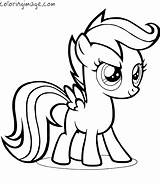 Scootaloo Coloring Pages Pony Little Getcolorings Print Color sketch template