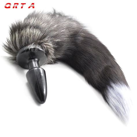 2015 rushed erotic toys prostate free shipping wild fox tail butt plug anal sex toy for women