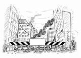Destroyed Disaster Ville Riot émeute Catastrophe Détruit Sketchy Kong Blocked Tragedy Entretien Chambre sketch template