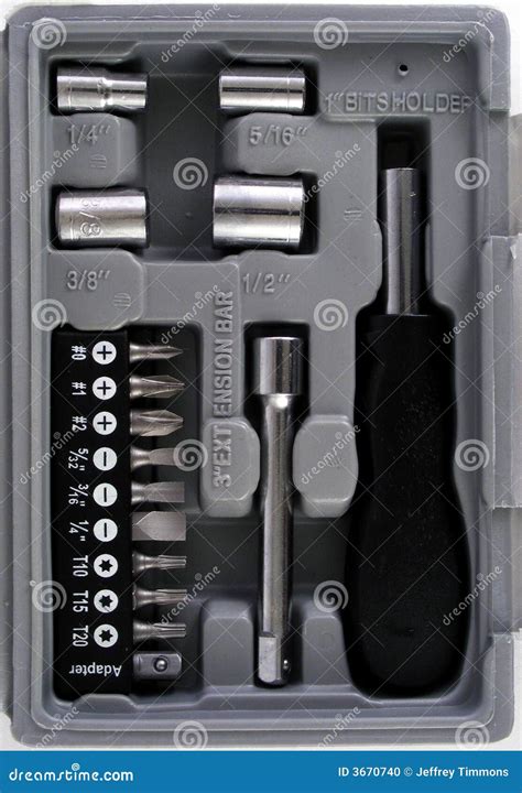 mini tool kit  stock photo image  tool flat socket