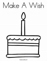 Coloring Wish Make Cake Candle Built California Usa sketch template