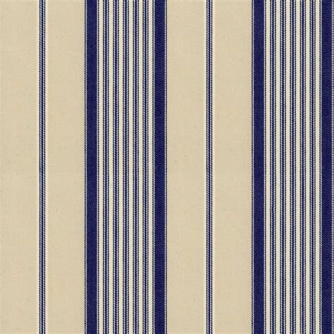 Empire 01 Stripe Fabric In Navy Cotton Fabric