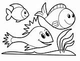 Peixes Nadando Colorir Colorironline Desenhos Categorias sketch template