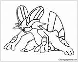 Swampert Pokemon Pages Coloring Online Color Coloringpagesonly sketch template
