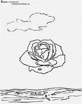 Salvador Dali Coloring Pages El Para Rosa Colorear Getcolorings Meditative Rose Dalí Print sketch template