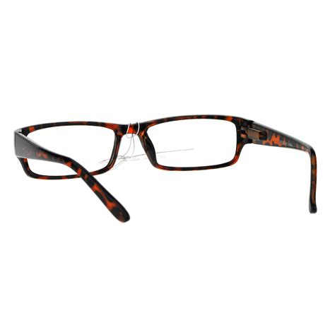 mens classic narrow rectangular plastic clear lens eye glasses ebay