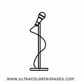 Coloring Karaoke Microphone Pages sketch template