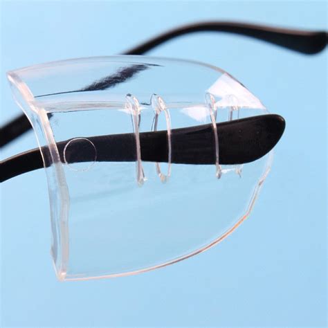 1 pair clear side shields universal fit flexible for eye glasses safety