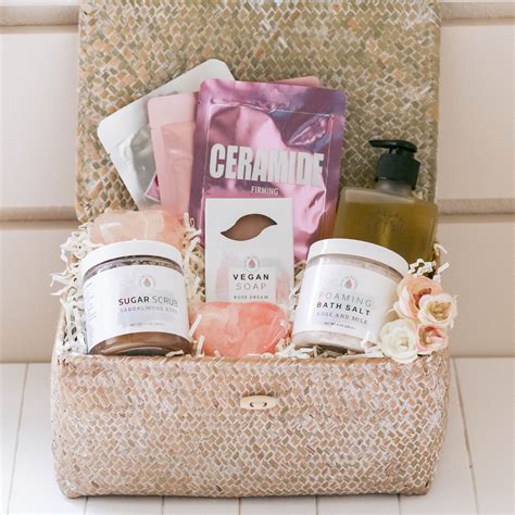 rose spa day gift box allure spa gift basket